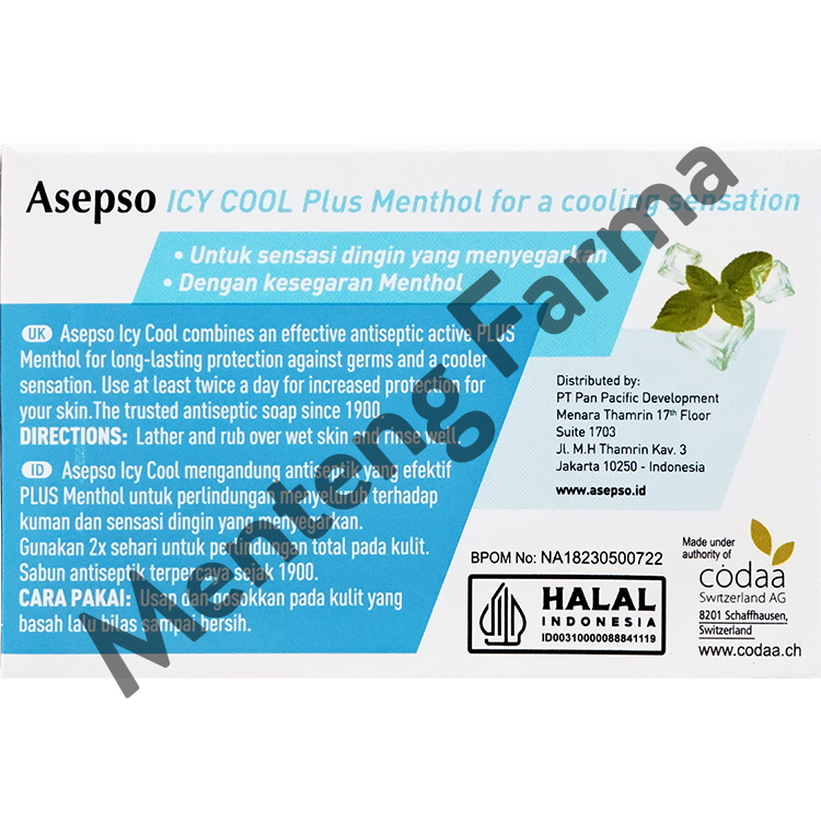 Asepso Icy Cool 80 Gram - Sabun Batang Antiseptik