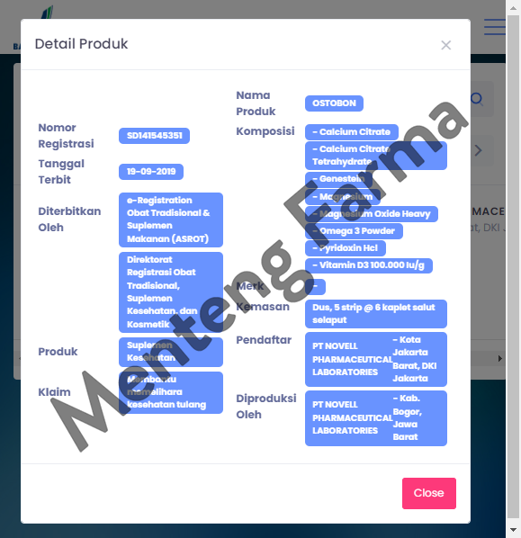 Ostobon 6 Kaplet - Memelihara Kesehatan Tulang