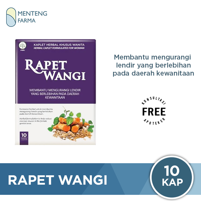 Rapet Wangi 10 Kaplet -  Mengurangi Lendir atau Keputihan