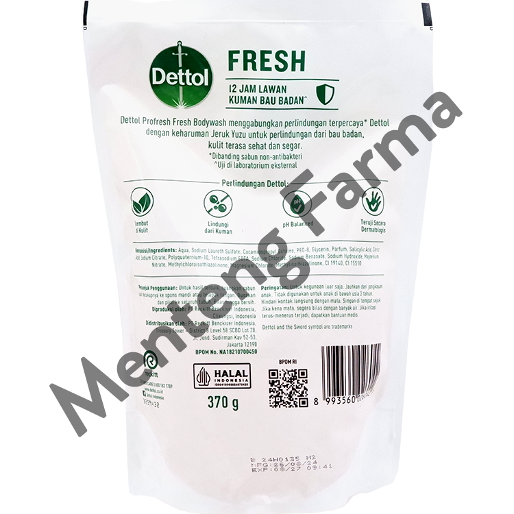 Sabun Mandi Cair Dettol ProFresh - 370 Gram