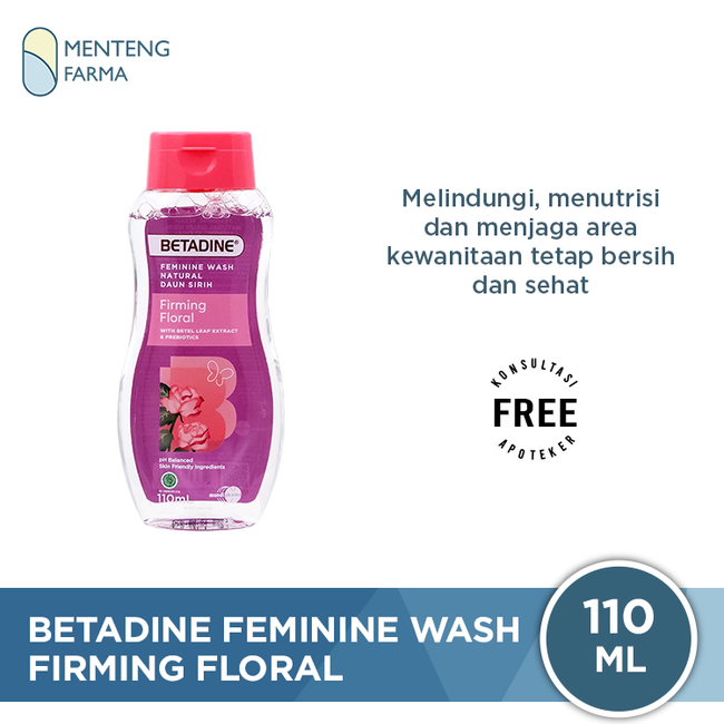 Betadine Feminine Wash Natural Daun Sirih Firming Floral 110 mL