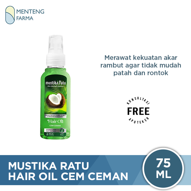 Mustika Ratu Hair Oil Cem Ceman 75 ml - Merawat Kekuatan Akar Rambut