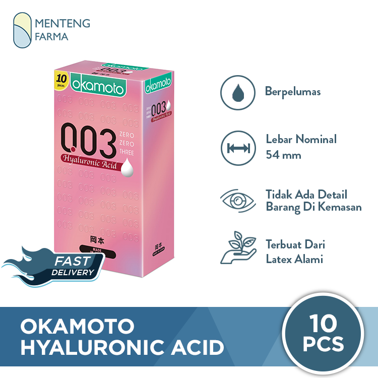 Kondom Okamoto 003 Hyaluronic Acid 10 Pcs