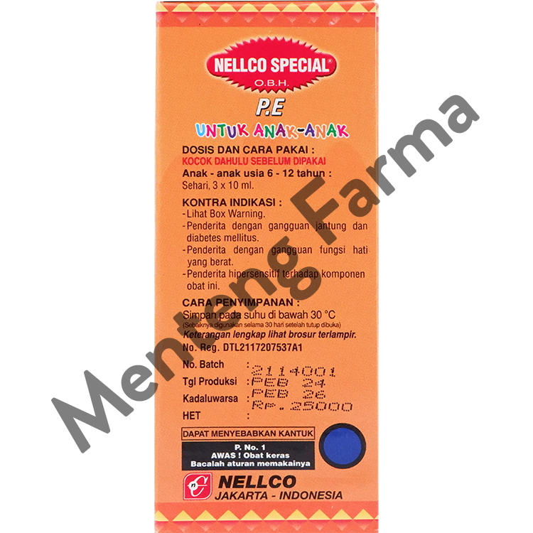 OBH Nellco Special PE Anak Jeruk 55 mL - Meringankan Gejala Flu Anak