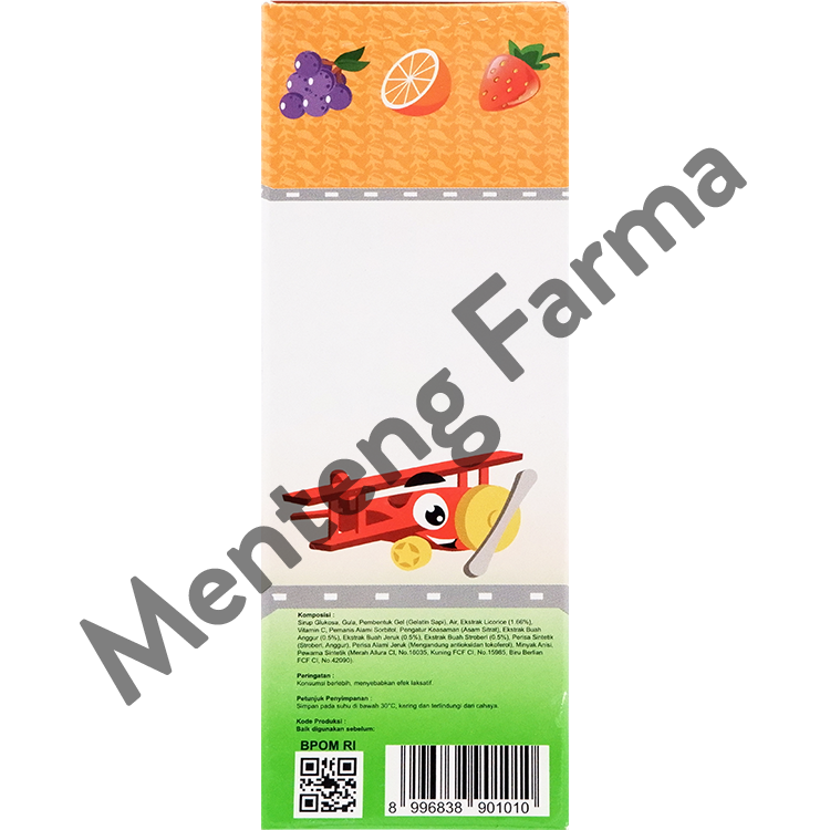 Nellco Gummy Anak Rasa Buah Isi 5 Sachet - Pereda Batuk dan Flu Anak