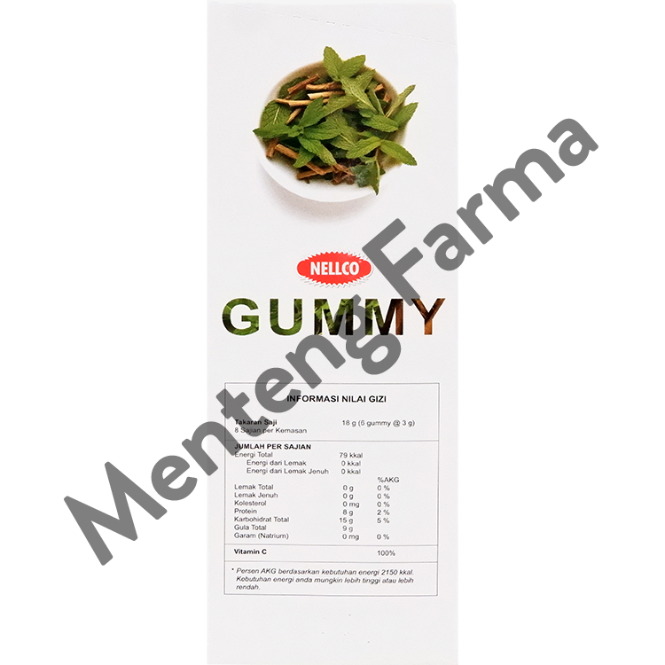 Nellco Gummy Lecorice Mint Isi 5 Sachet - Pereda Batuk dan Flu