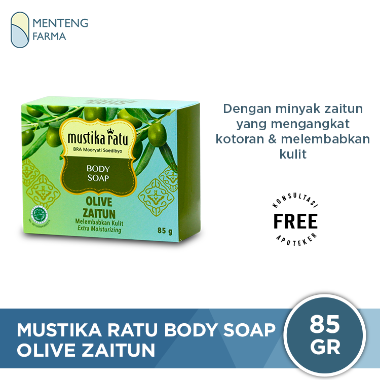 Mustika Ratu Zaitun Body Soap 85 Gr - Melembabkan dan Melembutkan Kulit