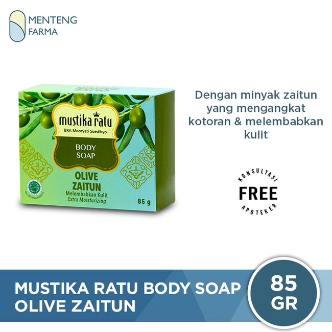 Mustika Ratu Zaitun Body Soap 85 Gr - Melembabkan dan Melembutkan Kulit