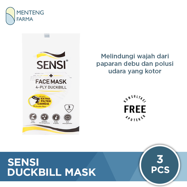 Sensi Mask Duckbill Face Mask Isi 3 Masker