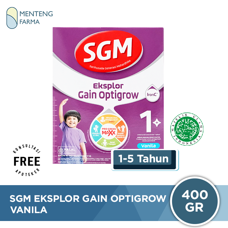 SGM Eksplor Gain Optigrow 1 Plus Vanilla 400 Gram