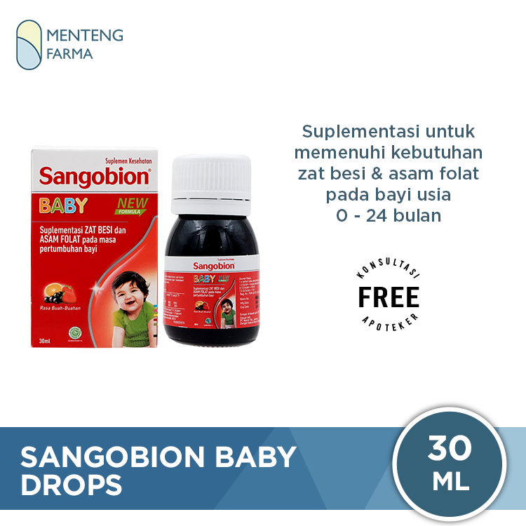 Sangobion Baby Drop 30 mL - Suplemen Zat Besi dan Asam Folat Bayi
