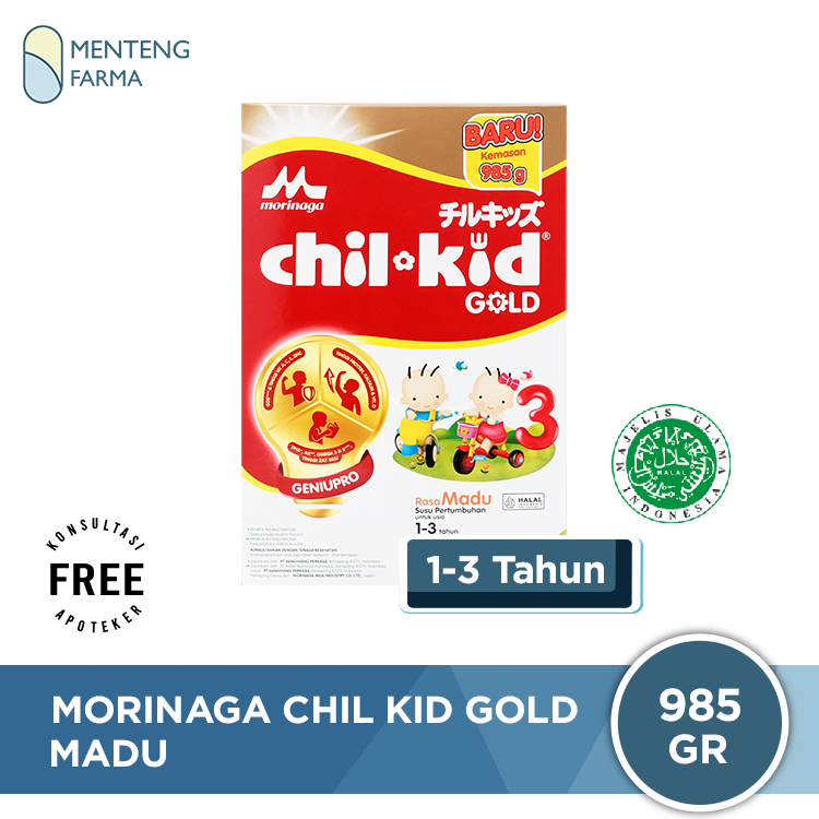 Morinaga Chil Kid Gold Madu 985 Gr - Susu Pertumbuhan Anak 1-3 Tahun