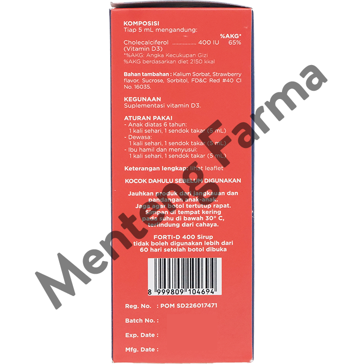 Forti-D 400 Sirup 100 mL - Suplemen Vitamin D