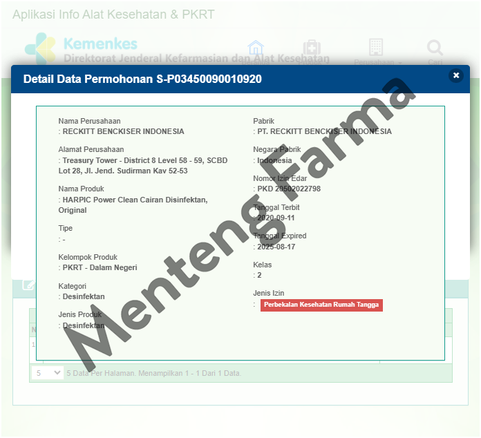 Harpic Power Clean Disinfektan Original 405 ML - Pembersih dan Penghancur Kerak Kloset