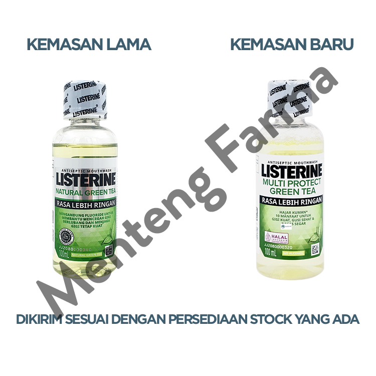 Listerine Multi Protect Green Tea Mouthwash 100 mL - Membantu Mencegah Gigi Berlubang