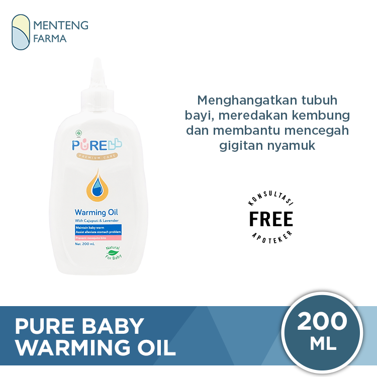 Pure Baby Warming Oil 200 mL - Meredakan Perut Kembung Bayi