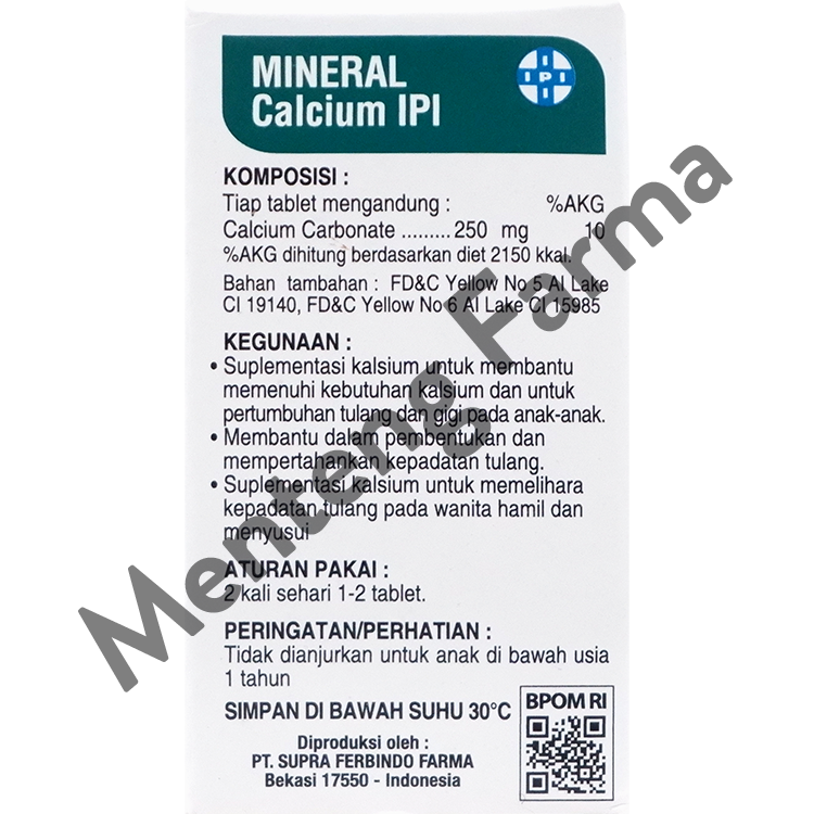 IPI Mineral Calcium 45 Tablet - Suplementasi Kalsium