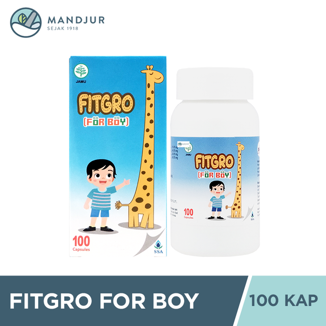Fitgro For Boy 100 Kapsul - Suplemen Pertumbuhan dan Nafsu Makan Anak