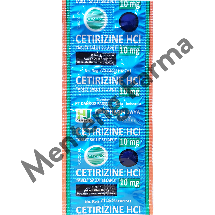 Cetirizine Hexpharm 10 mg 10 Tablet - Obat Rhinitis dan Gatal Alergi