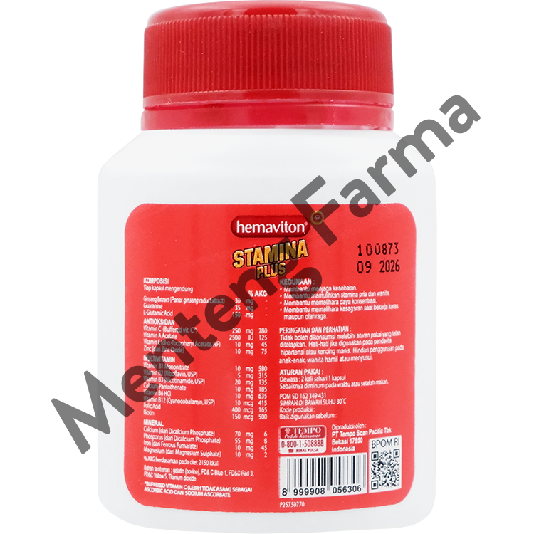 Hemaviton Stamina Plus 30 Kapsul - Menjaga Stamina Tubuh