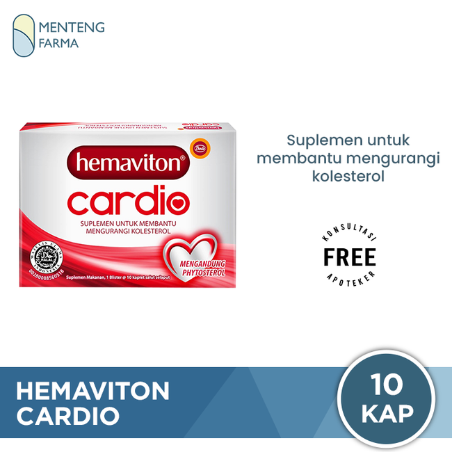 Hemaviton Cardio 10 Kaplet - Mengurangi Kolesterol