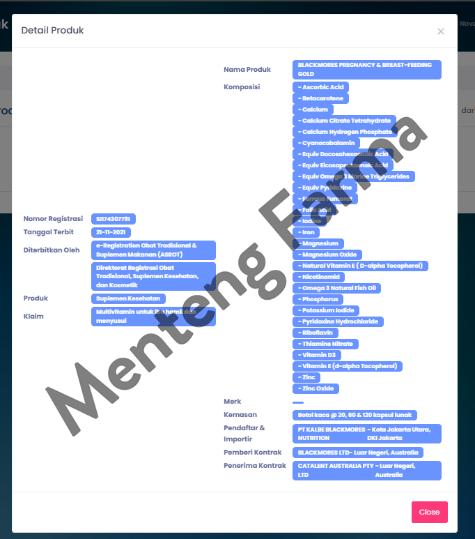 Blackmores Pregnancy & Breastfeeding Gold - Isi 20 Kapsul