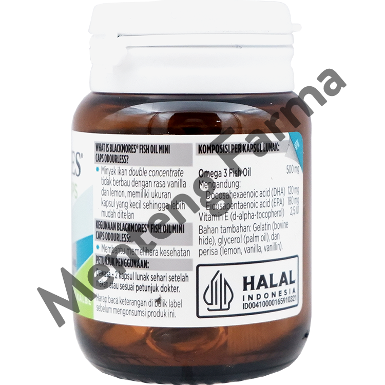 Blackmores Fish Oil Mini Caps Odourless 30 Kapsul Lunak