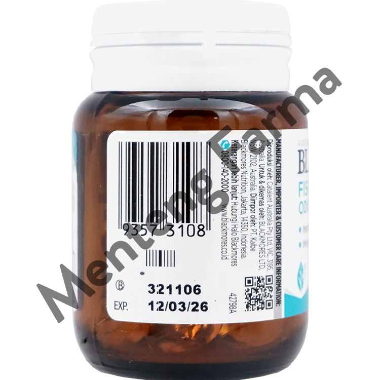 Blackmores Fish Oil Mini Caps Odourless 30 Kapsul Lunak