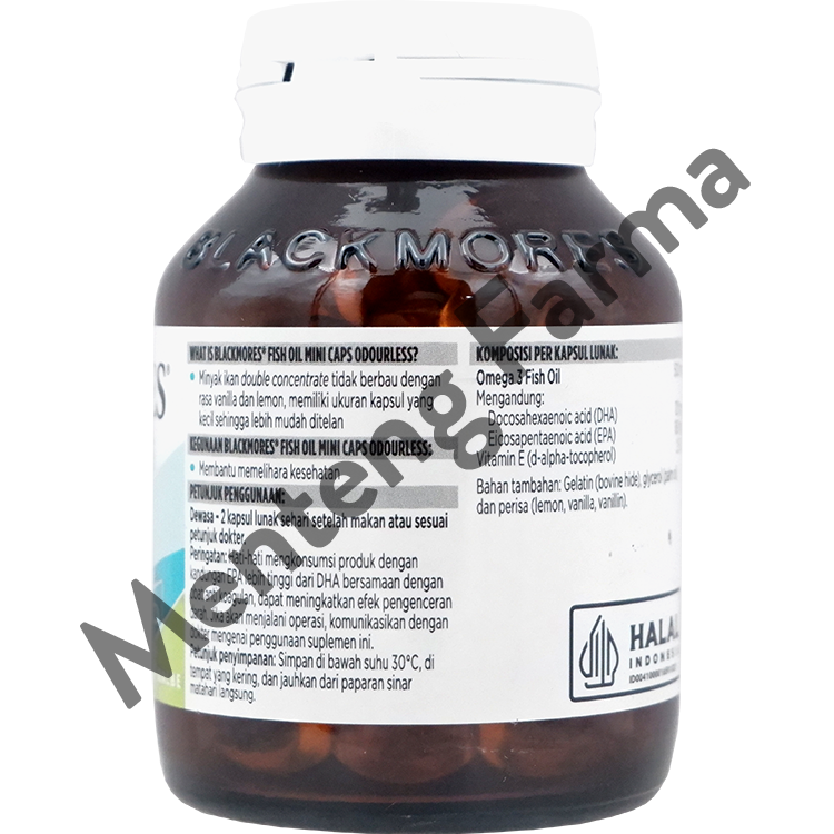 Blackmores Fish Oil Mini Caps Odourless 90 Kapsul Lunak