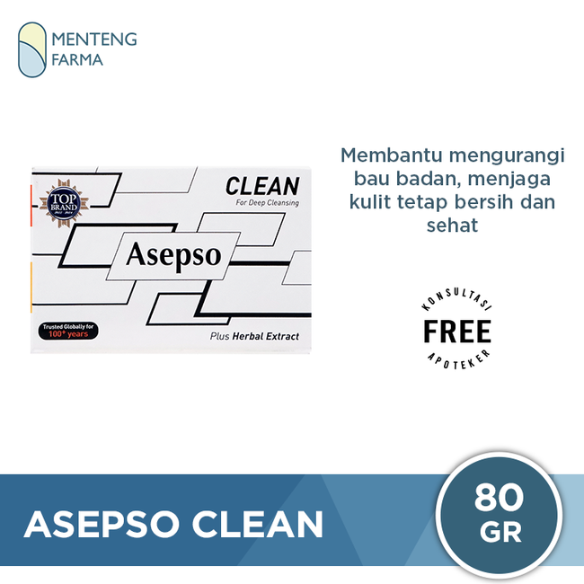 Asepso Clean 80 Gram - Sabun Batang Antiseptik