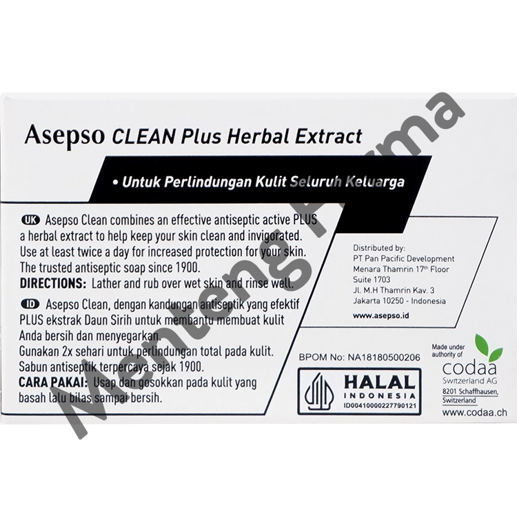 Asepso Clean 80 Gram - Sabun Batang Antiseptik