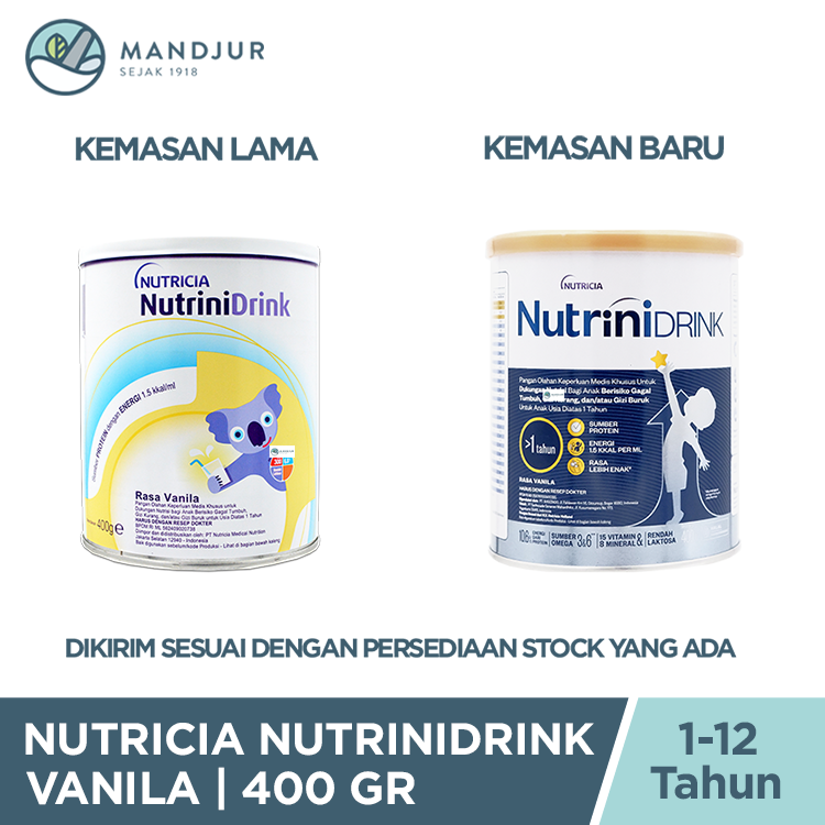 Nutricia Nutrinidrink Powder Vanila 400 gram