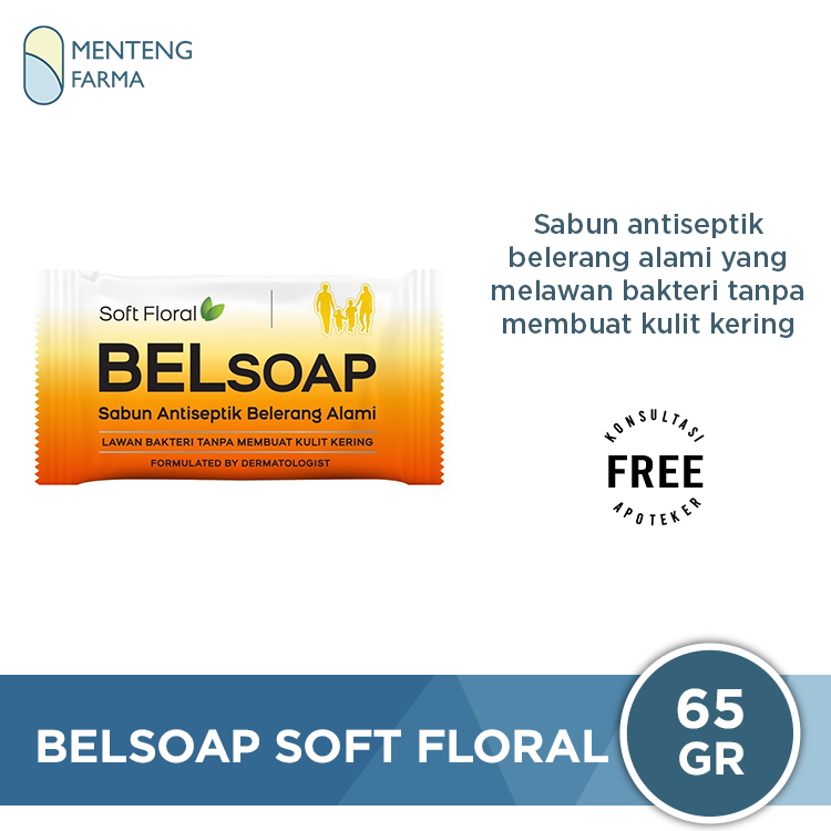 Belsoap Sabun Antiseptik Belerang Soft Floral 65 Gr - Sabun Antiseptik