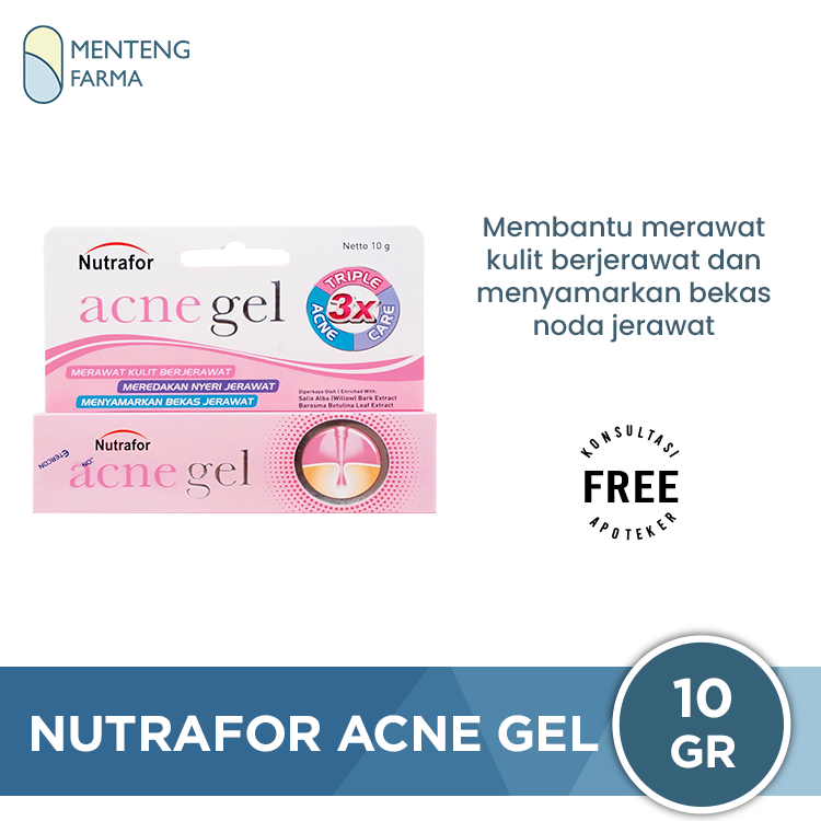 Nutrafor Acne Gel 10 Gr - Gel Perawatan Jerawat