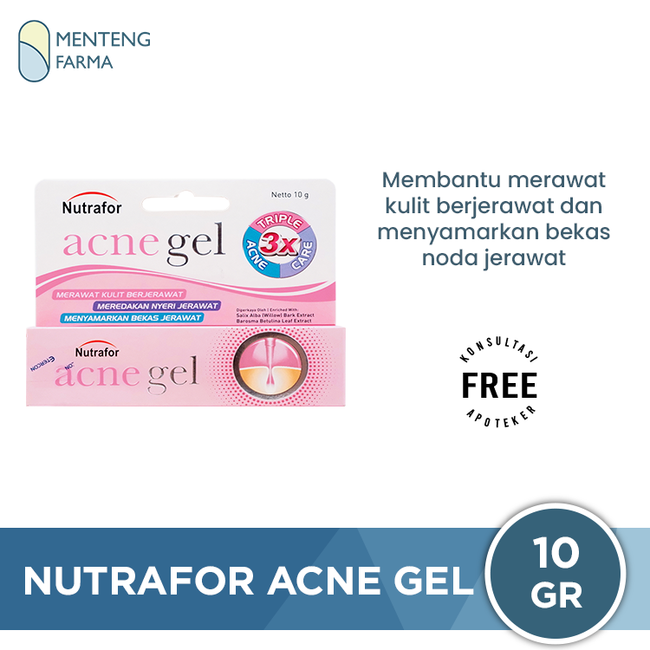 Nutrafor Acne Gel 10 Gr - Gel Perawatan Jerawat