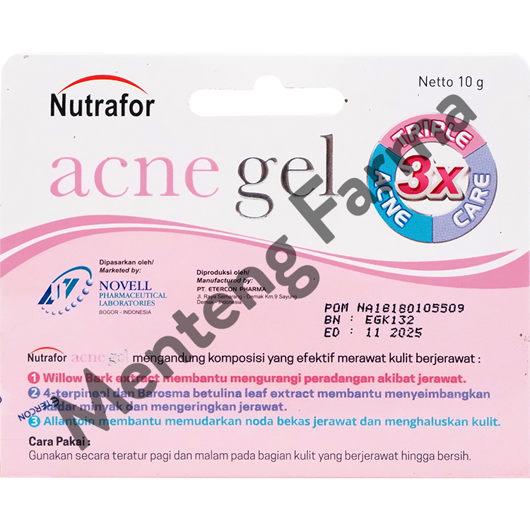 Nutrafor Acne Gel 10 Gr - Gel Perawatan Jerawat