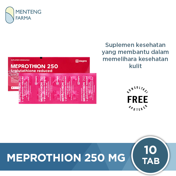 Meprothion 250 mg 10 Tablet - Suplementasi Kesehatan Kulit