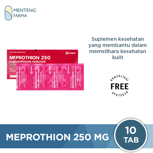 Meprothion 250 mg 10 Tablet - Suplementasi Kesehatan Kulit