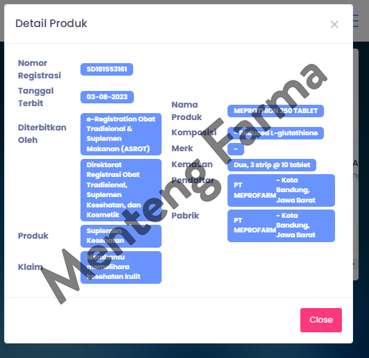 Meprothion 250 mg 10 Tablet - Suplementasi Kesehatan Kulit