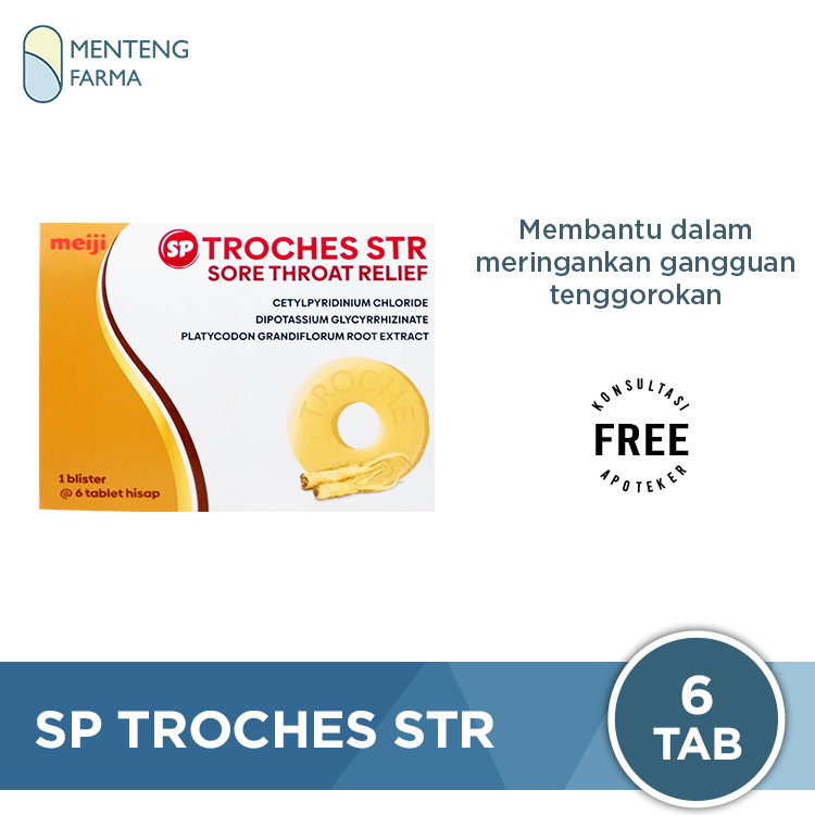 Str. 6 Tablet Hisap SP Troches STR 6 Tablet - Meringankan Gangguan Tenggoroka ...