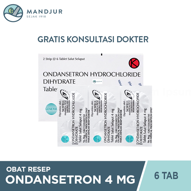 Ondansetron Novell 4 mg Strip 6 Tablet