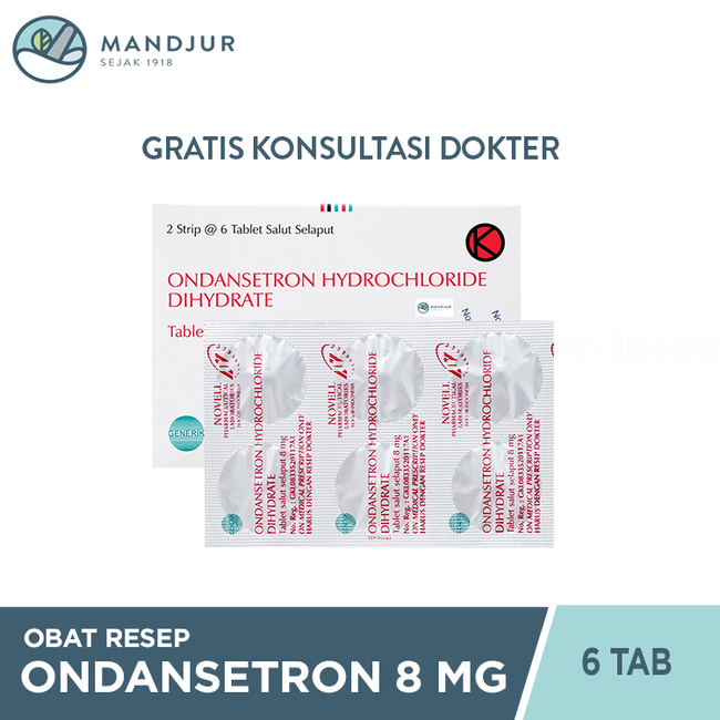 Ondansetron Novell 8 mg Strip 6 Tablet