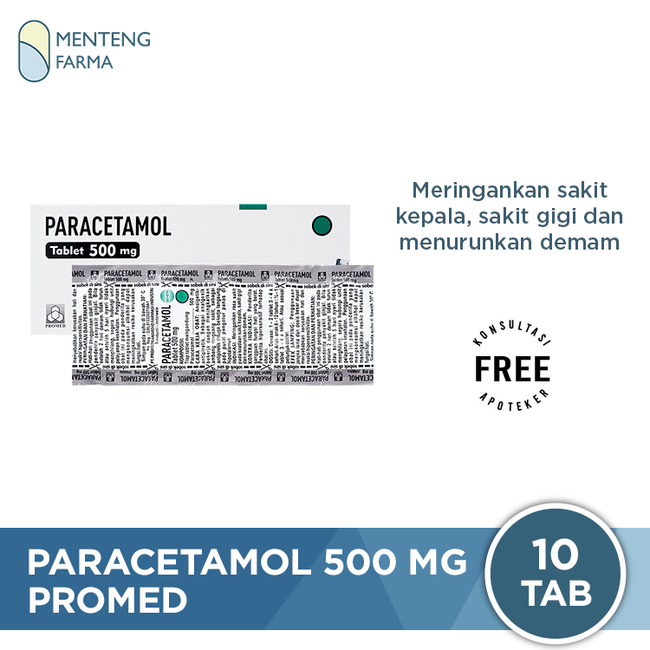 Paracetamol 500 mg Promed Strip 10 Tablet