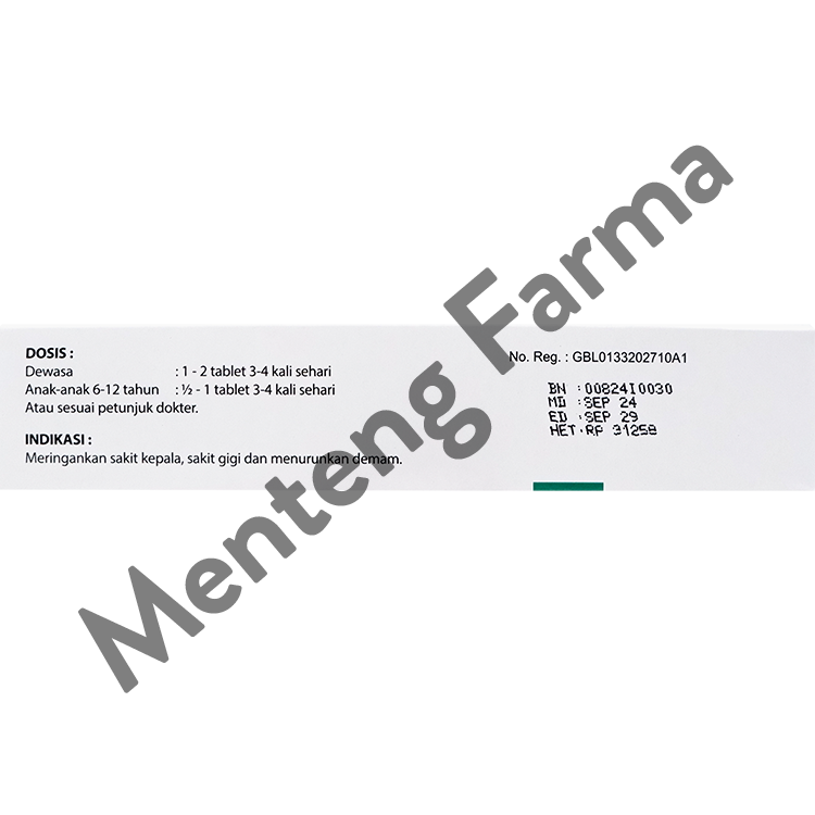 Paracetamol 500 mg Promed Strip 10 Tablet