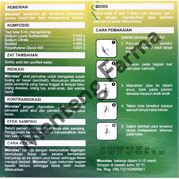 Microlax Gel Isi 3 Tube