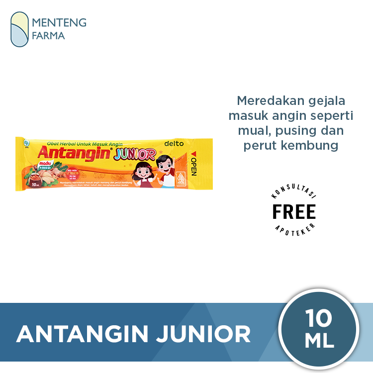Antangin Junior Sachet 10 mL - Meredakan Masuk Angin Anak