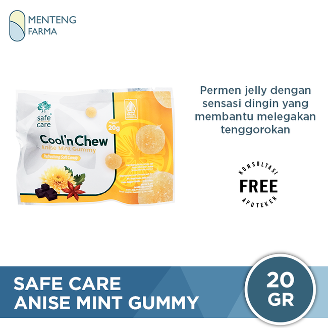 Safe Care Anise Mint Gummy - Permen Jelly Penyegar Mulut