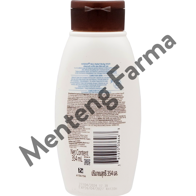 Aveeno Skin Relief Body Wash 354 mL - Sabun Mandi Kulit Kering dan Sensitif