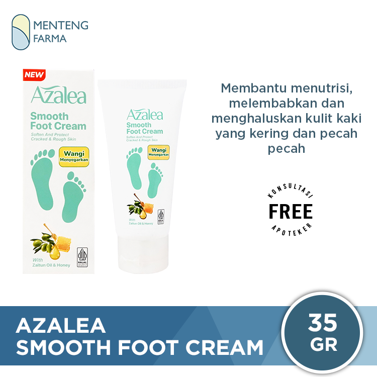 Azalea Smooth Foot Cream 35 Gr - Perawatan Kulit Kaki Kering dan Kasar