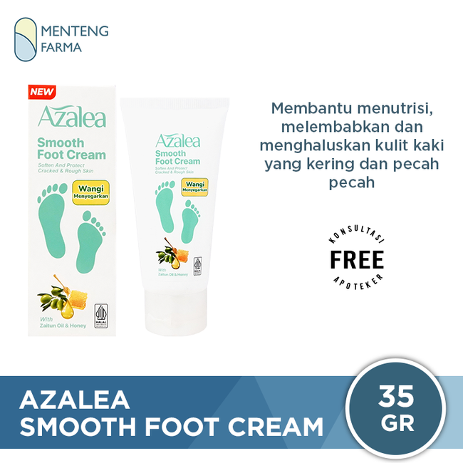 Azalea Smooth Foot Cream 35 Gr - Perawatan Kulit Kaki Kering dan Kasar